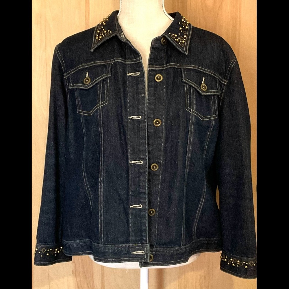 Ruby Rd. Button Up Jean Jacket - EUC